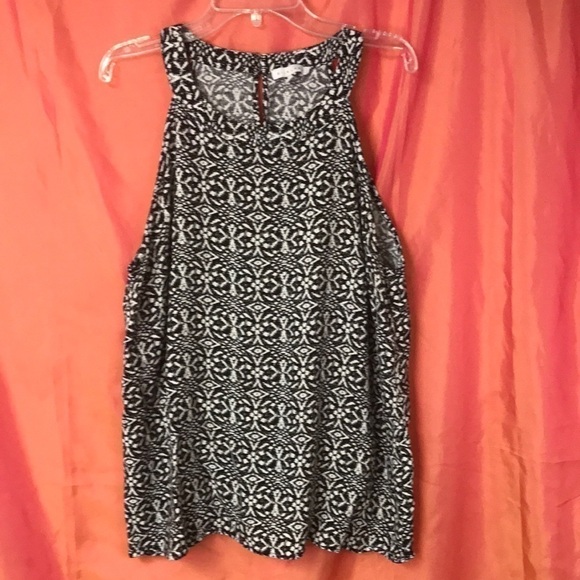 SILKLAND Women’s Tank Top XL Black White Boho Summer - Picture 1 of 9